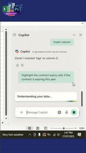 Excel Copilot Tutorial for beginners