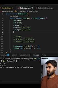 How To Swap Two Numbers Without Temp Variable In Java | #trending #sorts #codetechshivam #swapnumber