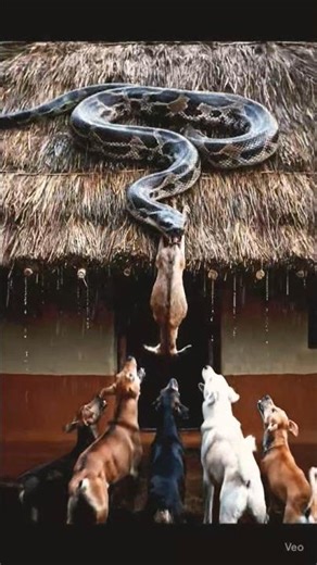 "Goat Struggle vs Python 🐍🐐" #shorts #giantpython #goat