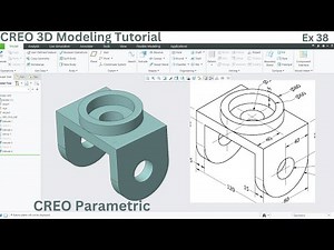 CREO Parametric 3D Modeling Tutorial | Example 38 | Step-by-Step Guide