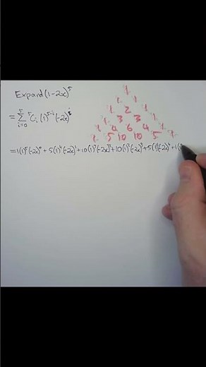 How do you use the binomial theorem to expand binomials? #maths #algebra #binomial #pascaltriangle
