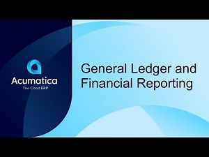 General Ledger and Financial Reporting