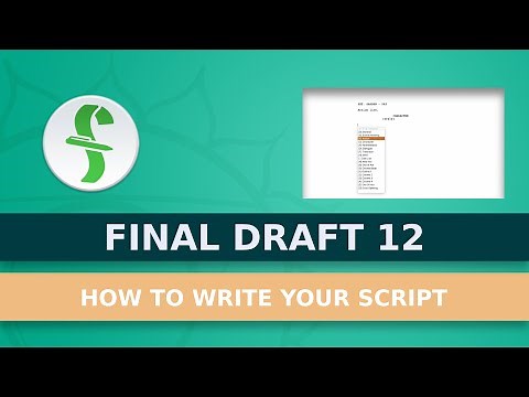 How to Write Your Script with Final Draft 12