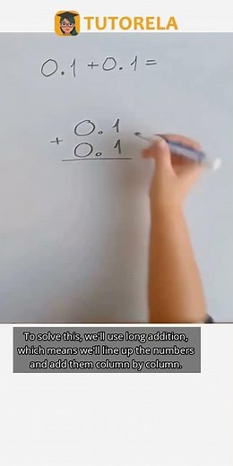 Adding Decimals: 0.1 + 0.1 Step-by-Step Guide #Math #DecimalFractions-Basic