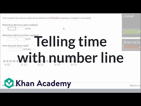Telling time problems with number line | Fractions | 3rd grade | Khan Academy