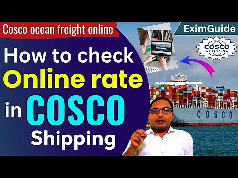 How to check cosco shipping ocean freight online | Cosco ocean freight online |synconhub Online rate