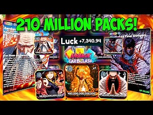 (+7400 LUCK) The CRAZIEST 210 Million Pack Opening In New 4.1 Anime Card Clash Update!