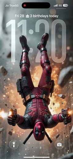 iOS 26 Deadpool screen lock setup 🌈🌈❤️✌️#ios26