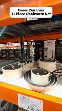 🍲✨ Costco has just rolled out the GreenPan Eras Ceramic Non-Stick 11-Piece Cookware Set!