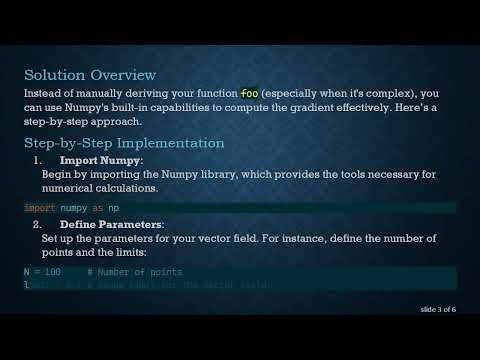How to Calculate the Gradient of a Vector Field Using Numpy