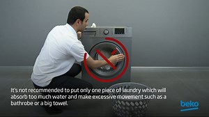 Learn how to load your Beko washing machine to minimise noise and draining problems in this video. | Beko