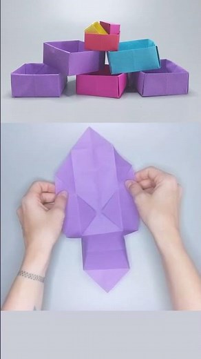 📦 How to Fold a Paper Origami Box | Easy DIY Gift Box 🎁, Storage Box 🗃️, or Party Favor 🍬 Tutorial
