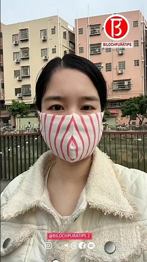 You can make a free and warm face mask with just a scrap of stretchy fabric