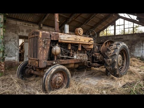 Restoring an Old Tractor Damaged in a Farm Accident // Complete Farm Tractor Restoration!