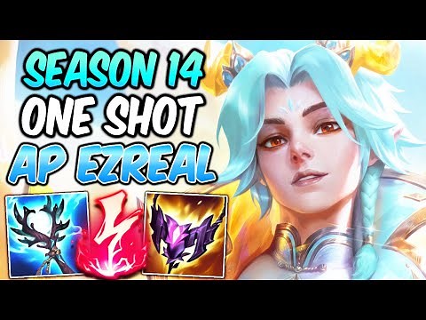 SEASON 14 AP EZREAL BROKEN ONE-SHOT | Prestige Heavenscale Ezreal Build & Runes | League of Legends
