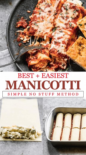 Easy Homemade Stuffed Manicotti