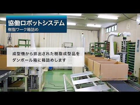 協働ロボットシステム（樹脂ワーク箱詰め）