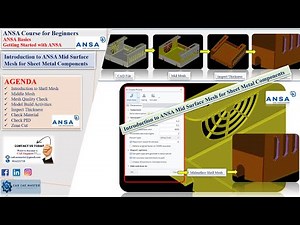 0.1.3 | Introduction to ANSA Mid Mesh (Mid-Surface/Shell Mesh) for Sheet Metal Components Part-1