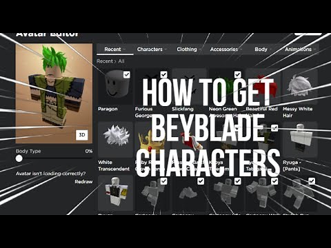 |Roblox - HOW TO GET BEYBLADE AVATARS FOR B: REBIRTH!!!|
