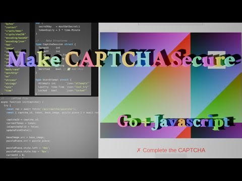 Build a Puzzle CAPTCHA with Go + JavaScript | Web Security for Research Systems