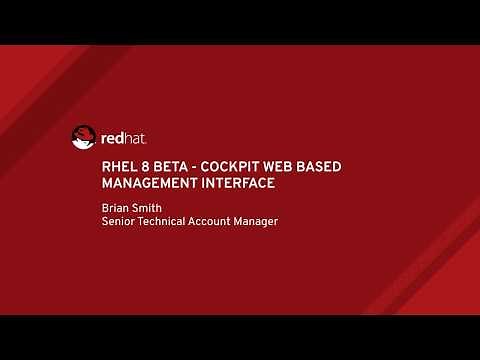 RHEL 8 Beta - Web Console (Cockpit) Interface Overview