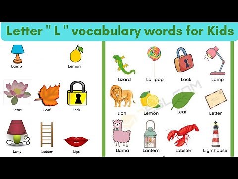 The Letter L | Learn English vocabulary | words starts with the letter L | vocabulary for kids