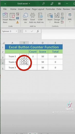 Excel tip add a button counter