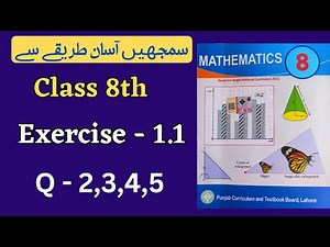 Class 8 Math Exercise 1.1 [ Q 2,3,4,5 ] NEW BOOK | Class 8th Math Unit 1 Exercise 1.1