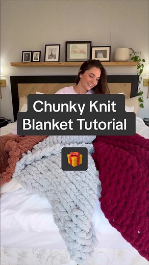 How to Make a Chunky Knit Blanket Tutorial