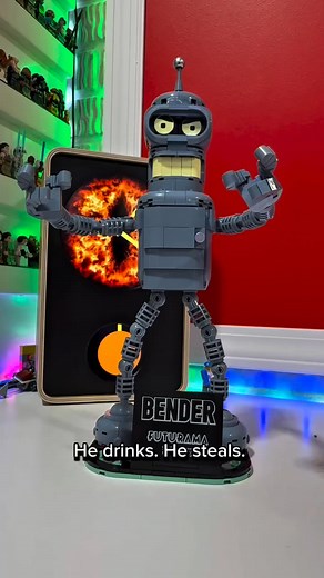 75K views · 234 reactions | Build the coolest bending robot in the world with this highly detailed Bender figure! Featuring fully posable arms, legs, and fingers, this set lets you recreate Bender’s most iconic poses. | Brickcraft | Facebook