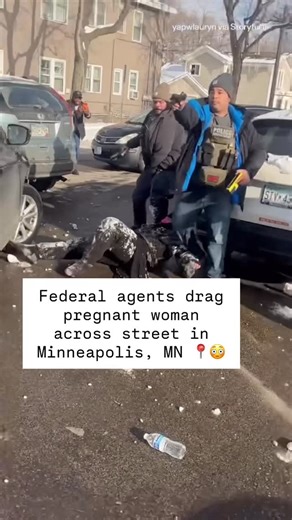 Chicanos Worldwide™️ on Instagram: "Federal agents clashed with a swarming crowd of demonstrators during a chaotic detainment operation in Minneapolis on Monday. Video from the scene shows agents dragging a pregnant woman by her wrist and appearing to use chemical irritants as the group threw snowballs and shouted for her release. ICE agents said they were surrounded and being attacked in the area of 29th Street West and Pillsbury Avenue by “60 to 70 agitators.” Witnesses told news reporters at