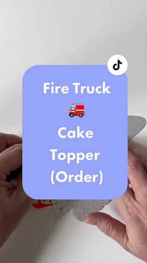 DIY Fire Truck Theme Cake Topper Tutorial