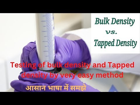 Bulk Density and Tapped Density Determination by very easy method