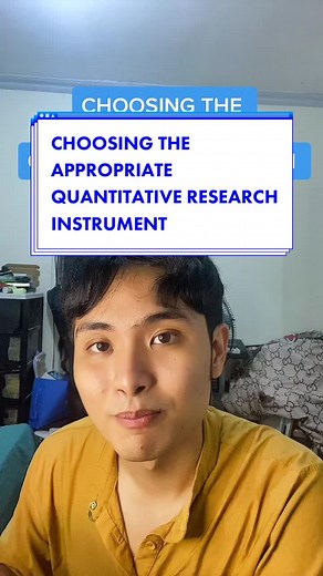 Choosing the Appropriate Quantitative Research Instrument #LearnItOnTikTok #EduWow #ResearchPH #LearnWithAnthony