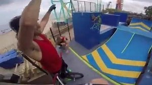 First person perspective of Tanner Markley in an All Wheels Extreme show. This particular number features multiple over and unders and this POV shows 4 of Tanners over under stunts. | Team Razor