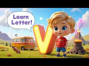 V is for Violin! 🎻 Learn Letter Vv with Vocabulary & Spellings | Kaaska Nursery Rhymes