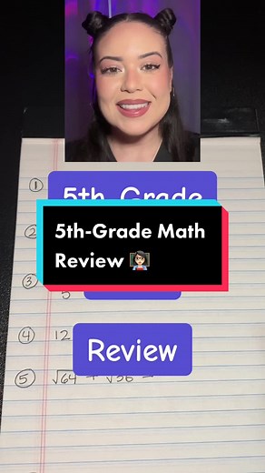 5th Grade Math Review: Fractions, Decimals, Square Roots