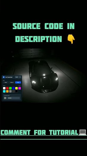 I Built a 3D Car Customizer in React That’ll Blow Your Mind