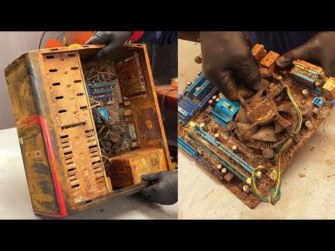 Restoration a Rusty, Broken and Abandoned Computer Picked Up from a Junkyard | Restore Old PC Gamimg