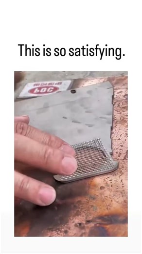 TrendTok Hub on Instagram: "The post showcases a 62-second video of handheld roller seam welding, where a worker fuses stainless steel mesh to a metal sheet using a portable electrode tool, creating clean, spark-filled bonds that evoke satisfying ASMR visuals and amassed 1.4 million views. This manufacturing process, common for producing durable filters and screens, employs resistance welding principles to minimize distortion, as supported by industrial applications from sources like Sunstone We