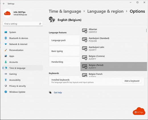Hoe zet je jouw toetsenbord van QWERTY naar AZERTY in Windows 11