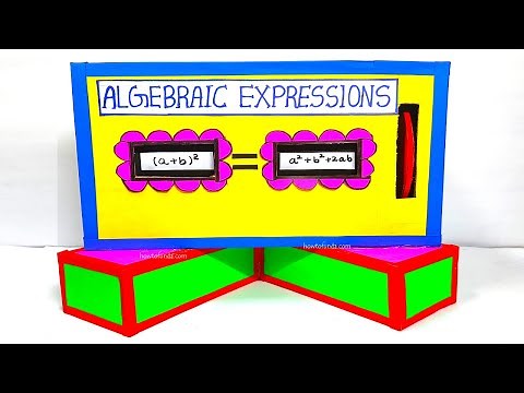 algebraic expressions working model - maths tlm - new innovative design | ‪@craftpiller‬ howtofunda