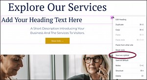 Create a global widget | Elementor