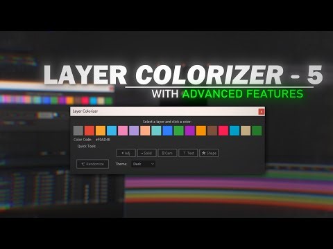 Customize the Layers in AFTER EFFECTS in just one minute | LAYER COLORIZER 5
