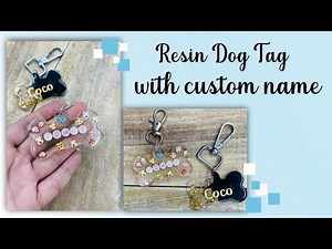 Resin Dog Tag with custom Name. Easy Resin Tutorial. Free resin tutorial