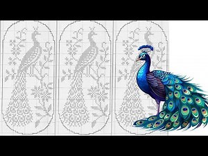 Stunning Peacock Filet Crochet Patterns! 🦚 FREE Filet Charts Inside!