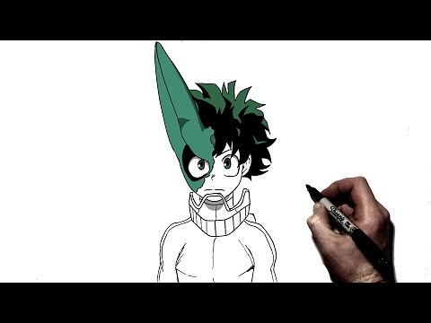 How To Draw Deku (Half Mask) | Step By Step | My Hero Academia