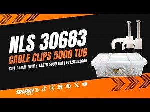 NLS 30683 | Flat Cable Clips 10mm for 1.5mm Twin & Earth Cable | 5000 Pack