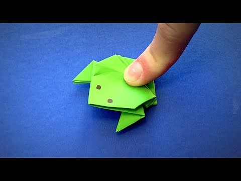 How to make a paper frog that jumps | Origami Frog
