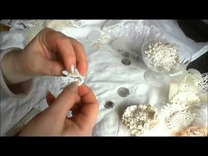 Shabby chic flower - Folded doilies tutorial